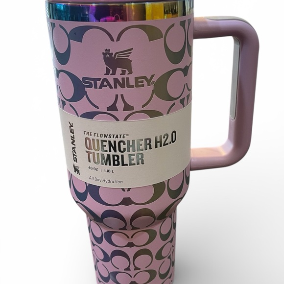 Stanley lavender and Gray MonogramQuencher H2.0 40 oz Tumbler